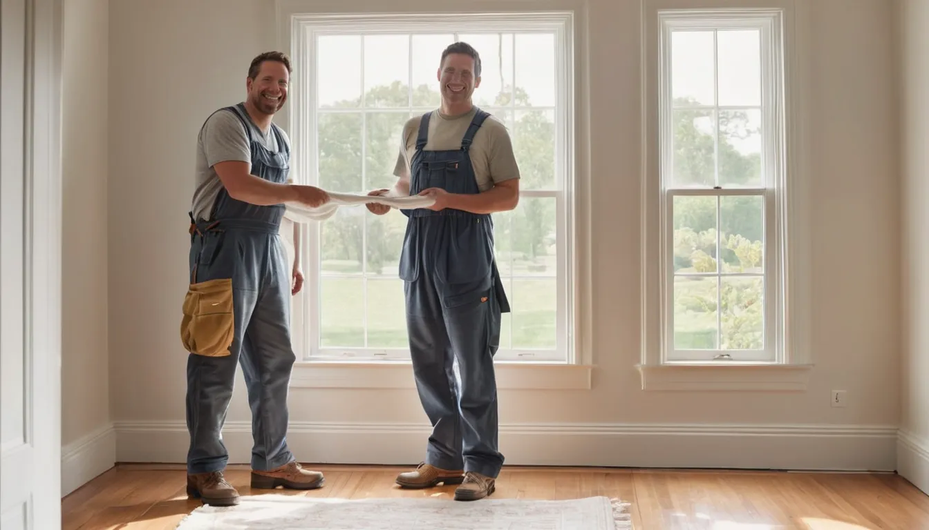 A friendly homeowner and an independent window provider reviewing a new window in a Baltimore home
